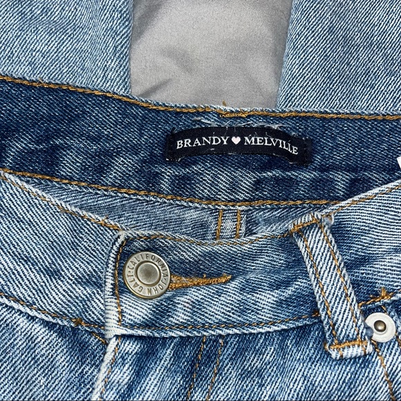 Rare Brandy Melville Kenzo Denim Two-Tone Patch Jeans - Picture 8 of 8